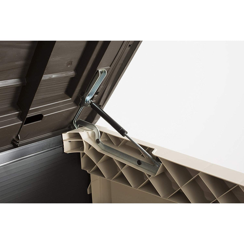 Keter Store It Out Max 1200L Outdoor Garden & Wheelie Bin Storage Shed - Beige & Brown